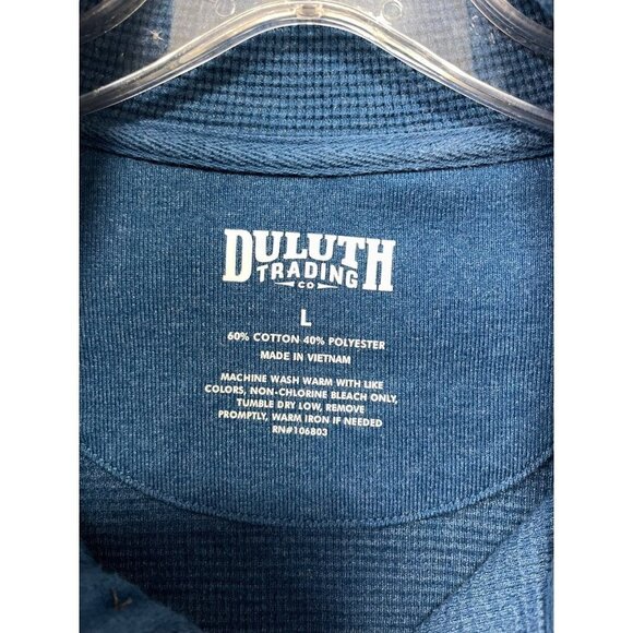 Duluth Trading Co Henley Shirt Mens Size Large 3 Button Up Long Sleeve - Picture 2 of 4